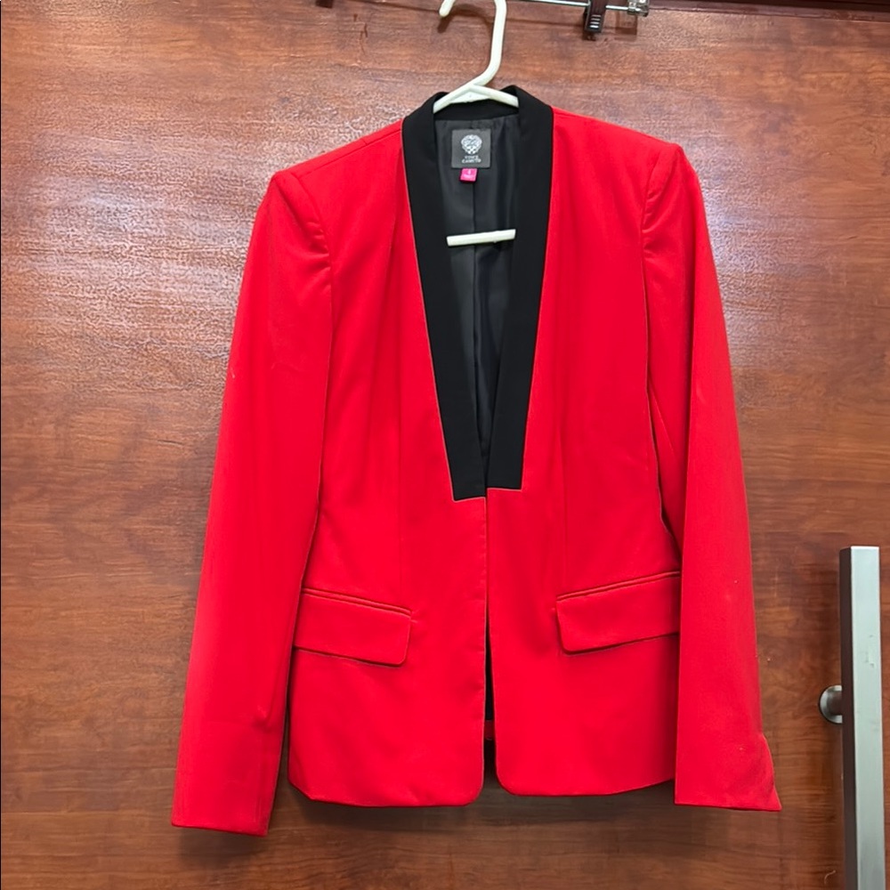 Red Blazer with Black Trim
